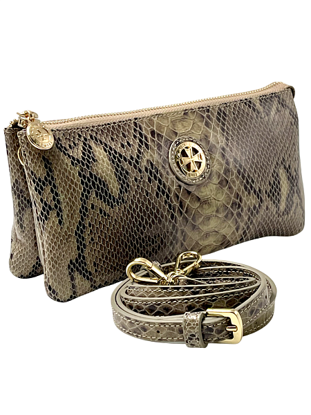 Сумка клатч NARVIN из натуральной кожи 9951-Piton Sand Vasheron, Артикул: 9951-Piton Sand фото №1