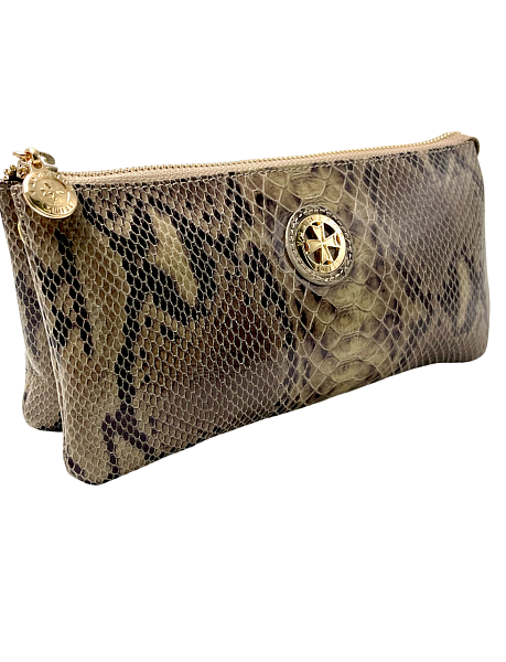 Сумка клатч NARVIN из натуральной кожи 9951-Piton Sand Vasheron, Артикул: 9951-Piton Sand фото №1