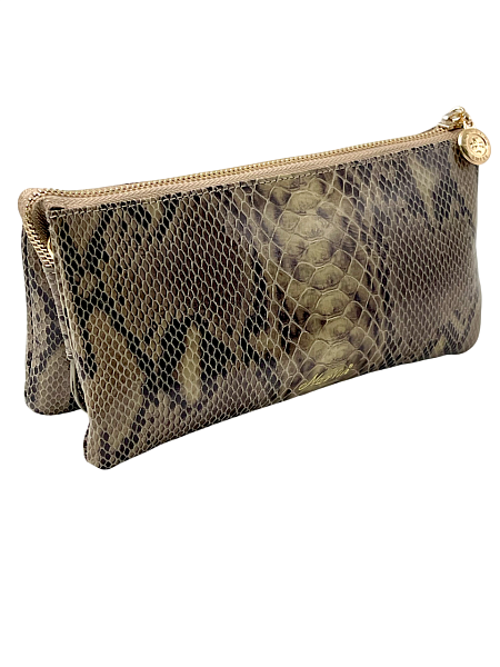 Сумка клатч NARVIN из натуральной кожи 9951-Piton Sand Vasheron, Артикул: 9951-Piton Sand фото №1