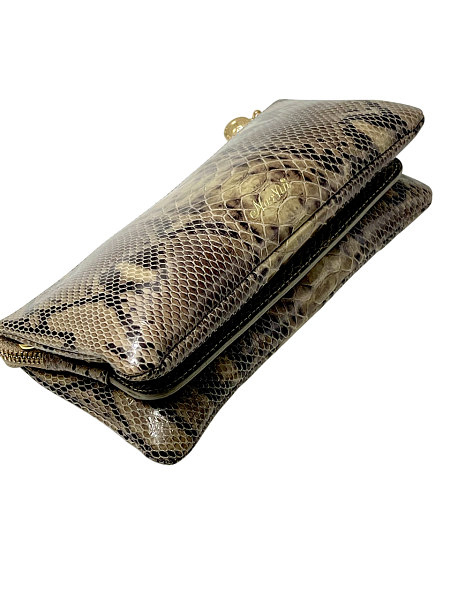 Сумка клатч NARVIN из натуральной кожи 9951-Piton Sand Vasheron, Артикул: 9951-Piton Sand фото №1