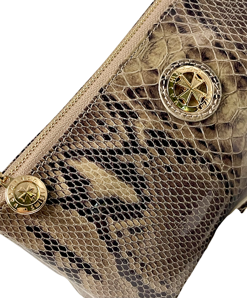 Сумка клатч NARVIN из натуральной кожи 9951-Piton Sand Vasheron, Артикул: 9951-Piton Sand фото №1