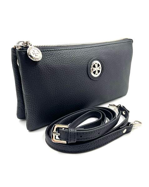 Сумка клатч NARVIN из натуральной кожи 9951-Polo Black Vasheron, Артикул: 9951-Polo Black фото №1