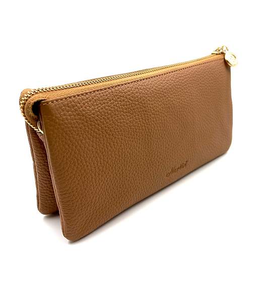 Сумка клатч NARVIN из натуральной кожи 9951-Polo Caramel Vasheron, Артикул: 9951-Polo Caramel фото №1