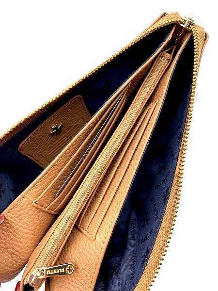 Сумка клатч NARVIN из натуральной кожи 9951-Polo Caramel Vasheron, Артикул: 9951-Polo Caramel фото №1