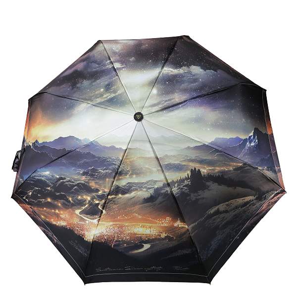 UFS0121-12 Зонт жен. Fabretti, автомат, 3 сложения, сатин Fabretti, Артикул: UFS0121-12 фото №1