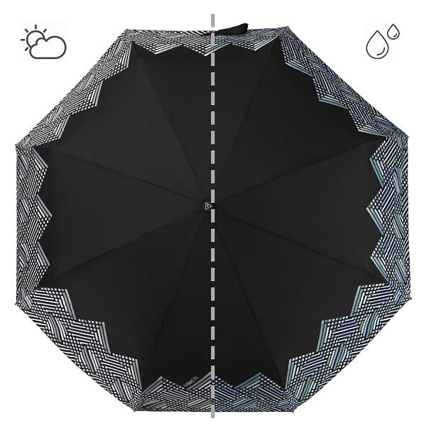 UFW0015-9 Зонт жен. Fabretti, автомат, 3 сложения, эпонж Fabretti, Артикул: UFW0015-9 фото №1