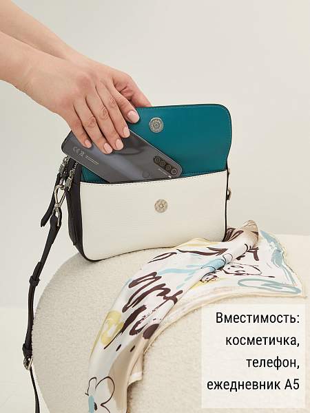 Сумка ELEGANZZA Z-4331D cyprus-aqua/white/blue Eleganzza, Артикул: Z-4331D-01-00055293 фото №1