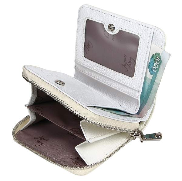 K-L-830-62 белый кошелек женский (кожа) Jane's Story Jane's Story, Артикул: K-L-830-62 фото №1