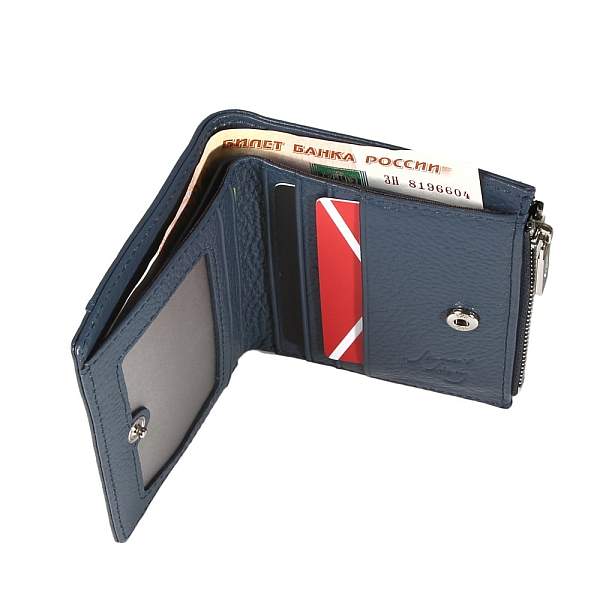 XH-8182-60 синий кошелек женский (кожа) Jane's Story Jane's Story, Артикул: XH-8182-60 фото №1