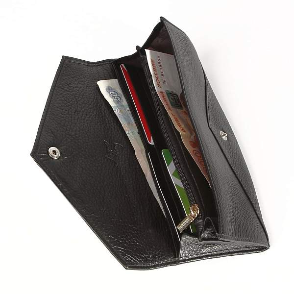 XH-6688-04 черный кошелек женский (кожа) Jane's Story Jane's Story, Артикул: XH-6688-04 фото №1