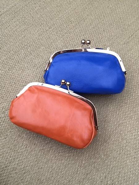 BH-001-58 оранжевая косметичка женская (кожа) Jane's Story Jane's Story, Артикул: BH-001-58 оранжевый фото №1