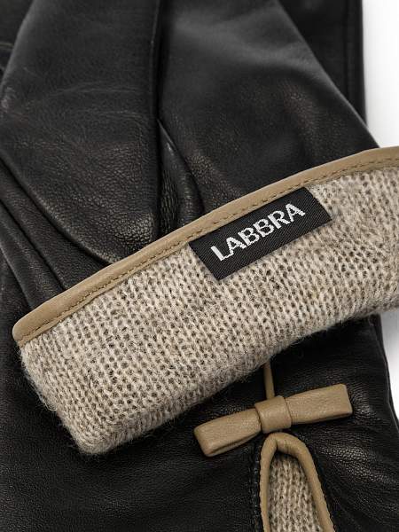Перчатки жен п/ш LB-2401 black/beige Labbra, Артикул: LB-2401-65_01-00051 фото №1