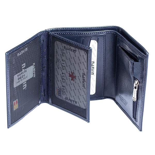 Портмоне-кредитница NARVIN 9621-Vegetta D.Blue Vasheron, Артикул: 9621-Vegetta D.Blue фото №1