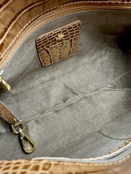 Сумка женская NARVIN из натуральной кожи 9806-Croco Cappuccino Vasheron, Артикул: 9806-Croco Cappuccino фото №1