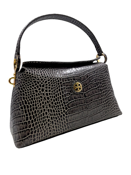 Сумка женская NARVIN из натуральной кожи 9806-Croco Grey Vasheron, Артикул: 9806-Croco Grey фото №1