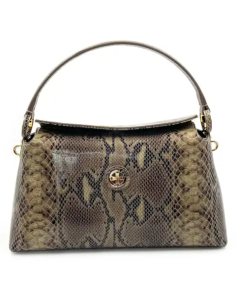 Сумка женская NARVIN из натуральной кожи 9806-Piton Sand Vasheron, Артикул: 9806-Piton Sand фото №1