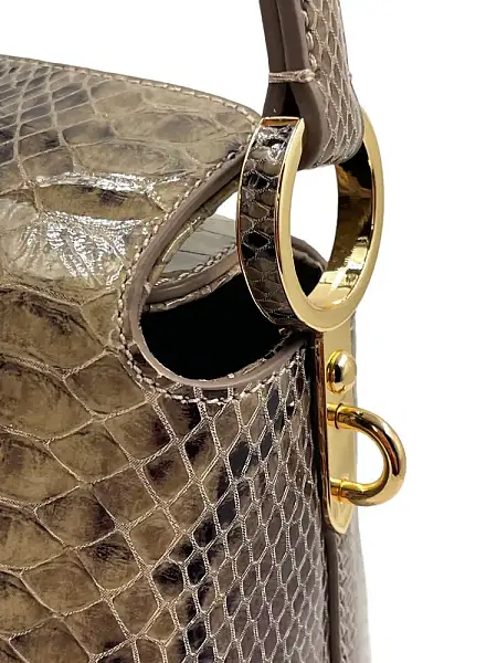 Сумка женская NARVIN из натуральной кожи 9806-Piton Sand Vasheron, Артикул: 9806-Piton Sand фото №1
