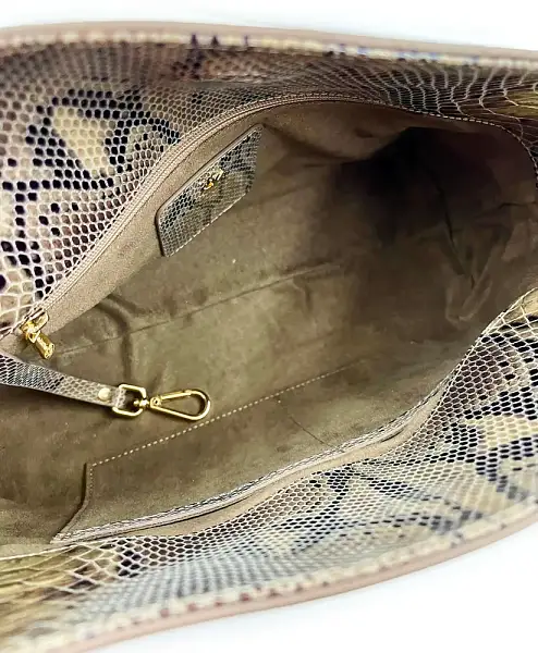 Сумка женская NARVIN из натуральной кожи 9806-Piton Sand Vasheron, Артикул: 9806-Piton Sand фото №1