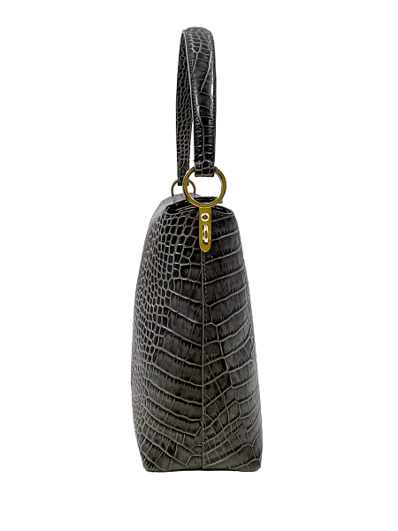 Сумка женская на плечо NARVIN из натуральной кожи 9807-Croco Grey Vasheron, Артикул: 9807-Croco Grey фото №1