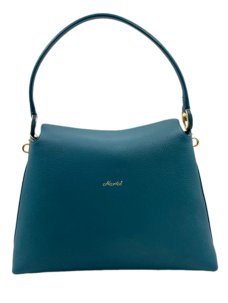 Сумка женская на плечо NARVIN из натуральной кожи 9807-Polo Ocean Vasheron, Артикул: 9807-Polo Ocean фото №1