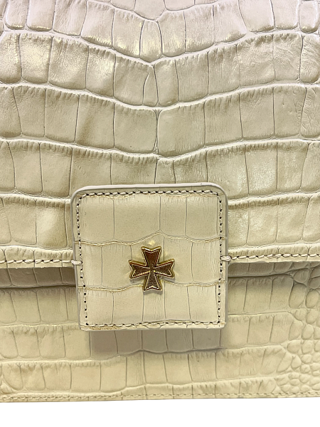 Сумка NARVIN из натуральной кожи на цепочке 9811-Croco Beige Vasheron, Артикул: 9811-Croco Beige фото №1