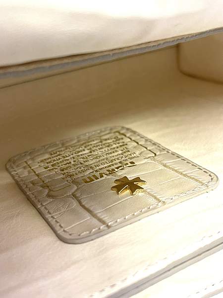 Сумка NARVIN из натуральной кожи на цепочке 9811-Croco Beige Vasheron, Артикул: 9811-Croco Beige фото №1