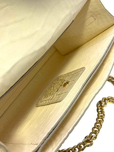 Сумка NARVIN из натуральной кожи на цепочке 9811-Croco Beige Vasheron, Артикул: 9811-Croco Beige фото №1