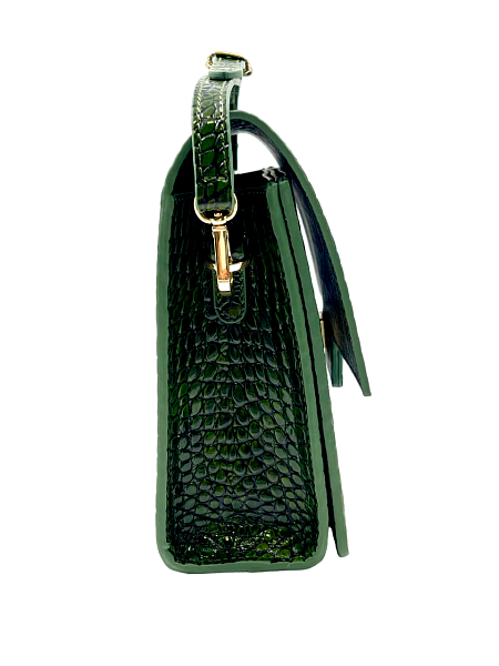 Сумка NARVIN из натуральной кожи на цепочке 9811-Croco Green Vasheron, Артикул: 9811-Croco Green фото №1