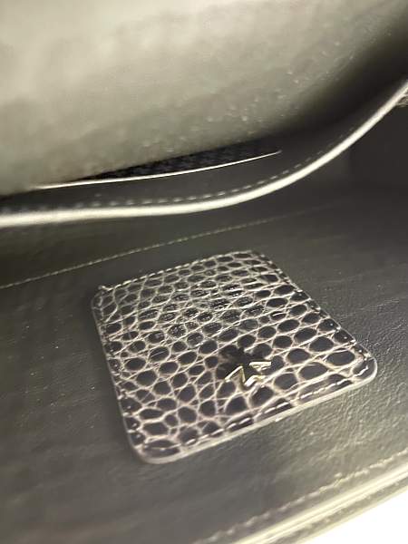 Сумка NARVIN из натуральной кожи на цепочке 9811-Croco Grey Vasheron, Артикул: 9811-Croco Grey фото №1