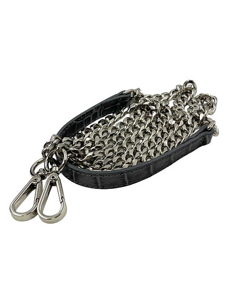 Сумка NARVIN из натуральной кожи на цепочке 9811-Croco Grey Vasheron, Артикул: 9811-Croco Grey фото №1