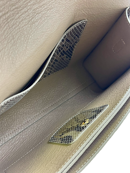 Сумка NARVIN из натуральной кожи на цепочке 9811-Piton Sand Vasheron, Артикул: 9811-Piton Sand фото №1