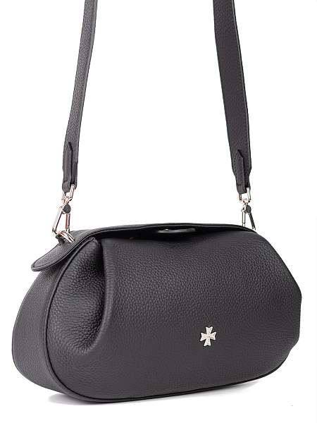 Сумка NARVIN маленькая из натуральной кожи 9812-Polo Black Vasheron, Артикул: 9812-Polo Black фото №1