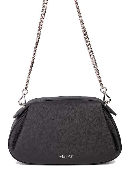 Сумка NARVIN маленькая из натуральной кожи 9812-Polo Black Vasheron, Артикул: 9812-Polo Black фото №1