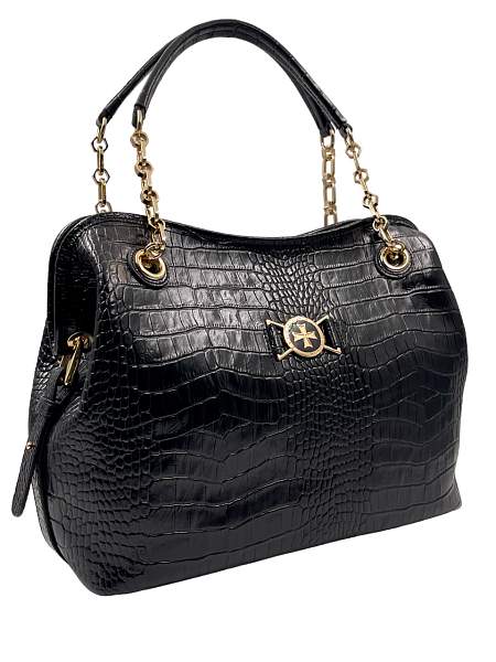 Сумка тоут из натуральной кожи 9815-Croco Black Vasheron, Артикул: 9815-Croco Black фото №1