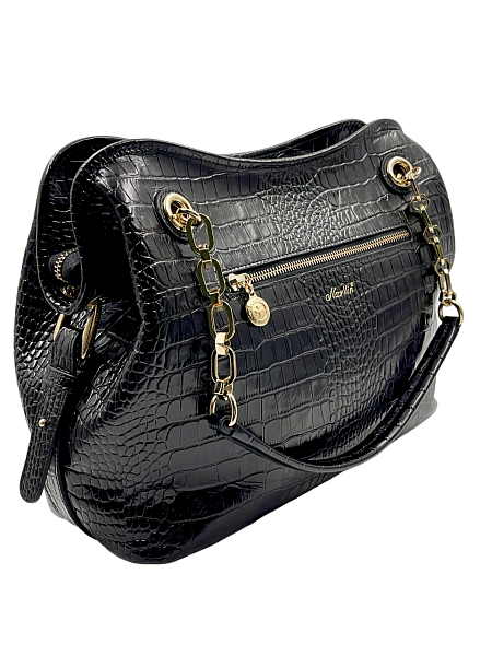 Сумка тоут из натуральной кожи 9815-Croco Black Vasheron, Артикул: 9815-Croco Black фото №1