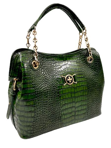 Сумка тоут из натуральной кожи 9815-Croco Green Vasheron, Артикул: 9815-Croco Green фото №1