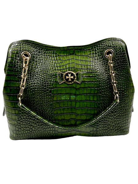 Сумка тоут из натуральной кожи 9815-Croco Green Vasheron, Артикул: 9815-Croco Green фото №1