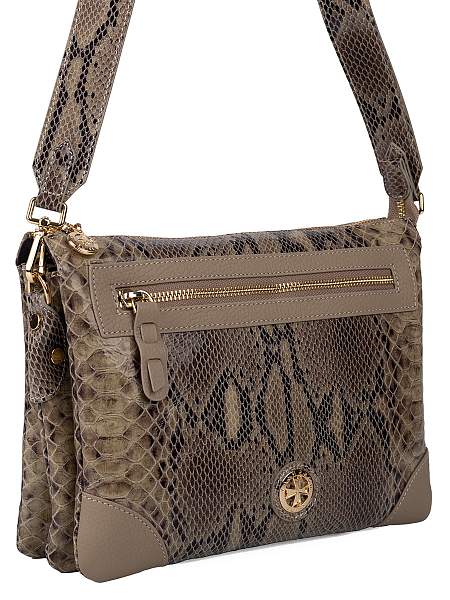 Женская сумка NARVIN из натуральной кожи 9816-Piton Sand Vasheron, Артикул: 9816-Piton Sand фото №1