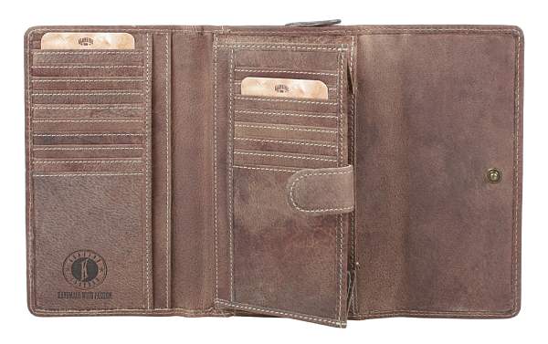 Кошелек женский KLONDIKE «Donna», натуральная кожа в светло-коричневом цвете, 18 х 10,5 х 3 см KD1031-02 KLONDIKE 1896, Артикул: KD1031-02 фото №1