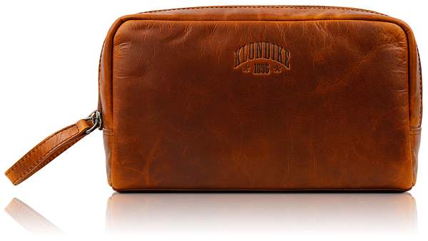 Несессер KLONDIKE DIGGER «Tad», натуральная кожа в коньячном цвете, 25 x 17 x 15 см KD1046-04 KLONDIKE 1896, Артикул: KD1046-04 фото №1