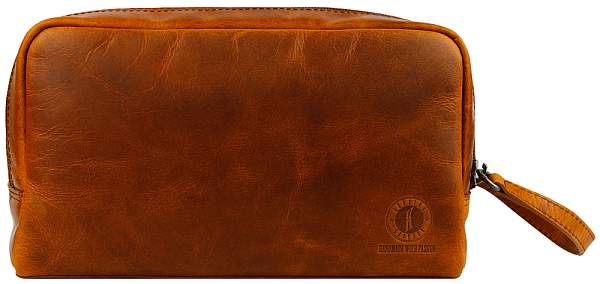 Несессер KLONDIKE DIGGER «Tad», натуральная кожа в коньячном цвете, 25 x 17 x 15 см KD1046-04 KLONDIKE 1896, Артикул: KD1046-04 фото №1
