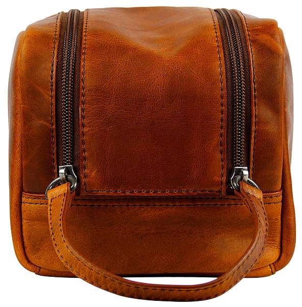 Несессер KLONDIKE DIGGER «Tad», натуральная кожа в коньячном цвете, 25 x 17 x 15 см KD1046-04 KLONDIKE 1896, Артикул: KD1046-04 фото №1