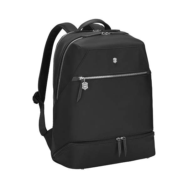 Рюкзак VICTORINOX Victoria Signature Deluxe Backpack, черный, нейлон/кожа, 32x18x39 см 612201 Victorinox, Артикул: 612201 фото №1