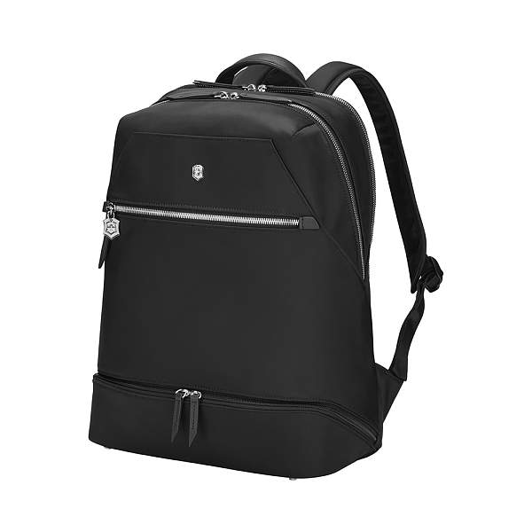Рюкзак VICTORINOX Victoria Signature Deluxe Backpack, черный, нейлон/кожа, 32x18x39 см 612201 Victorinox, Артикул: 612201 фото №1
