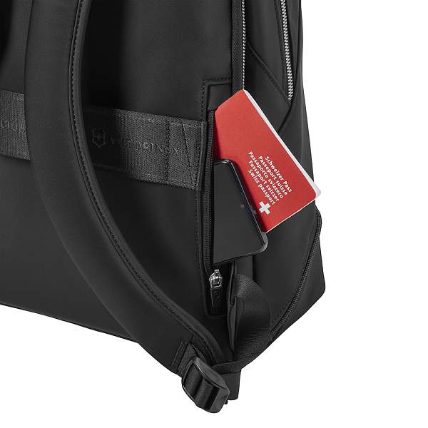 Рюкзак VICTORINOX Victoria Signature Deluxe Backpack, черный, нейлон/кожа, 32x18x39 см 612201 Victorinox, Артикул: 612201 фото №1