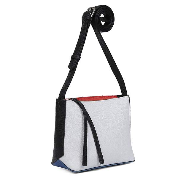 15773-W3-018/065 black/white FABRETTI Сумка жен. нат. кожа Fabretti, Артикул: 15773-W3-018/065 black/white фото №1