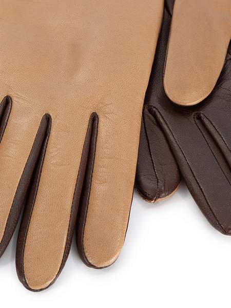 Перчатки женские ш+каш. TOUCH F-IS0065 taupe/d.brown Eleganzza, Артикул: TOUCH F-IS0065-75_01-0001 фото №1