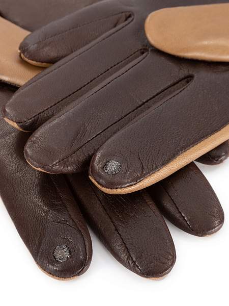 Перчатки женские ш+каш. TOUCH F-IS0065 taupe/d.brown Eleganzza, Артикул: TOUCH F-IS0065-75_01-0001 фото №1