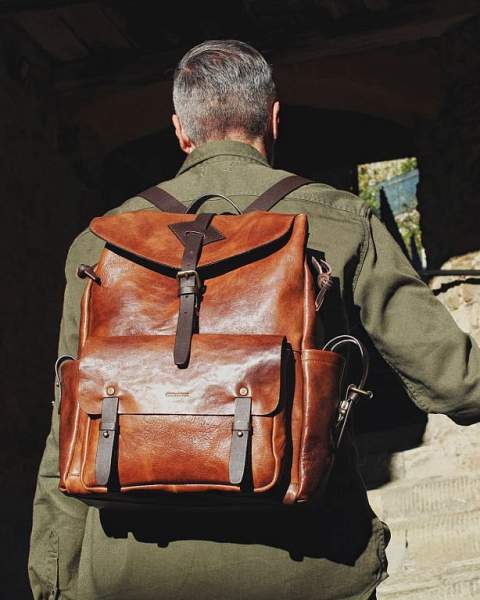 Кожаный рюкзак Chiarugi 54023 marr Chiarugi, Артикул: 54023 marr фото №1