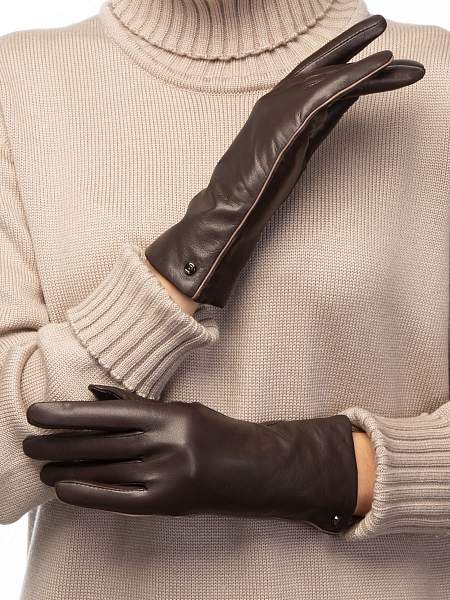 Перчатки женские ш+каш. IS01080 d.brown Eleganzza, Артикул: IS01080-7_01-000401 фото №1